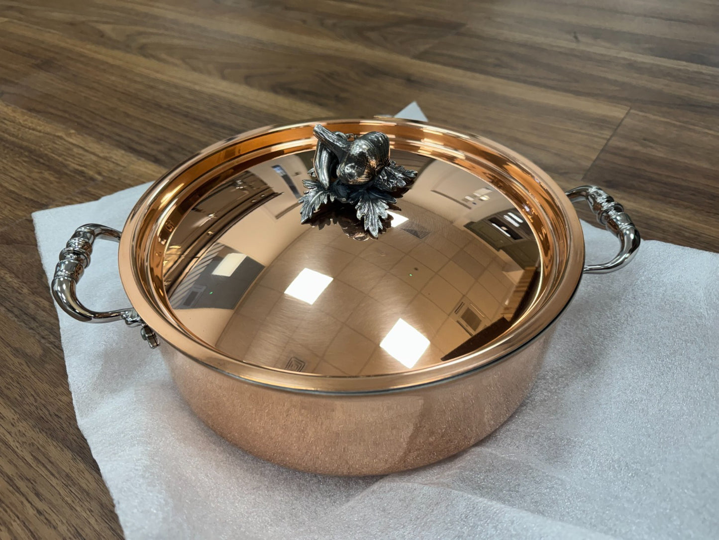 New Ruffoni Opus Cupra Braiser 26cm Copper Stainless Pan Pot Mauviel BR4214