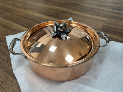 New Ruffoni Opus Cupra Braiser 26cm Copper Stainless Pan Pot Mauviel BR4214
