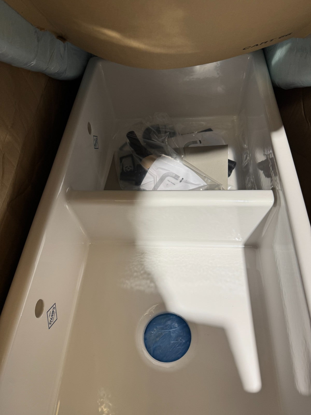 NEW Shaws Of Darwen SCSH900WH Double Basin Sink White BR4399 / BR4420