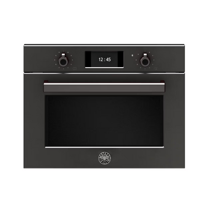 NEW Bertazzoni F457PROVTN 45cm Pro Built In Steam Combi Oven Carbonio BR4411