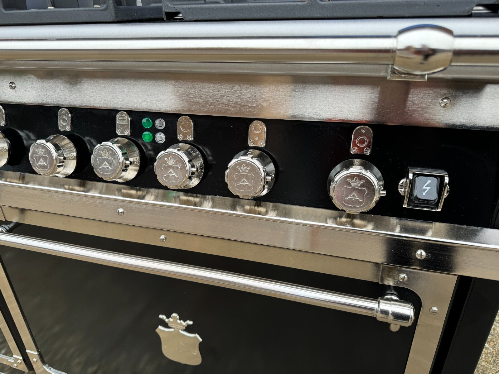 Officine Gullo OG Professional OG128 Range Cooker Oven Black & Chrome La Cornue