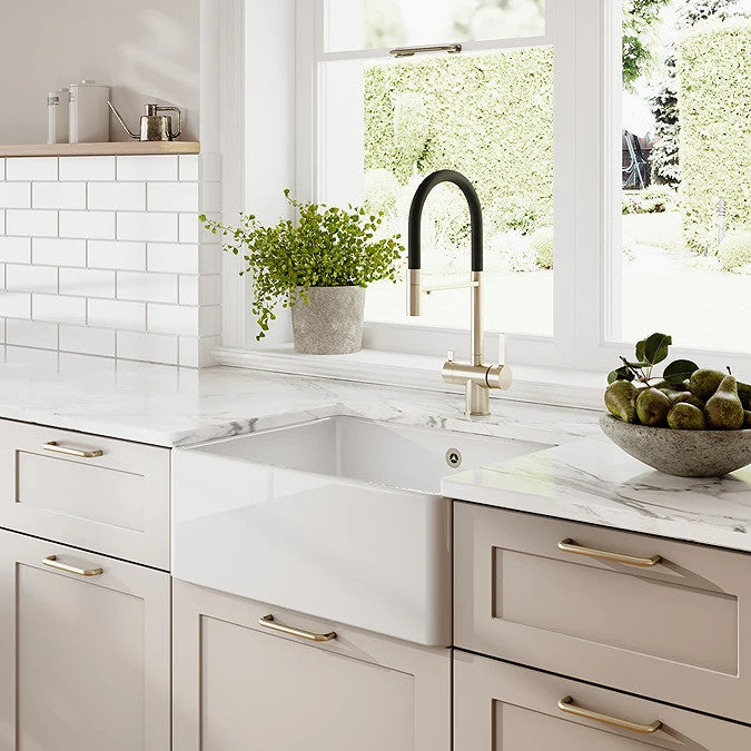 NEW Bower White Ceramic Belfast Sink  595 x 450 x 220mm Fireclay AX4315
