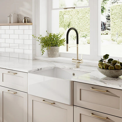 NEW Bower White Ceramic Belfast Sink  595 x 450 x 220mm Fireclay AX4315