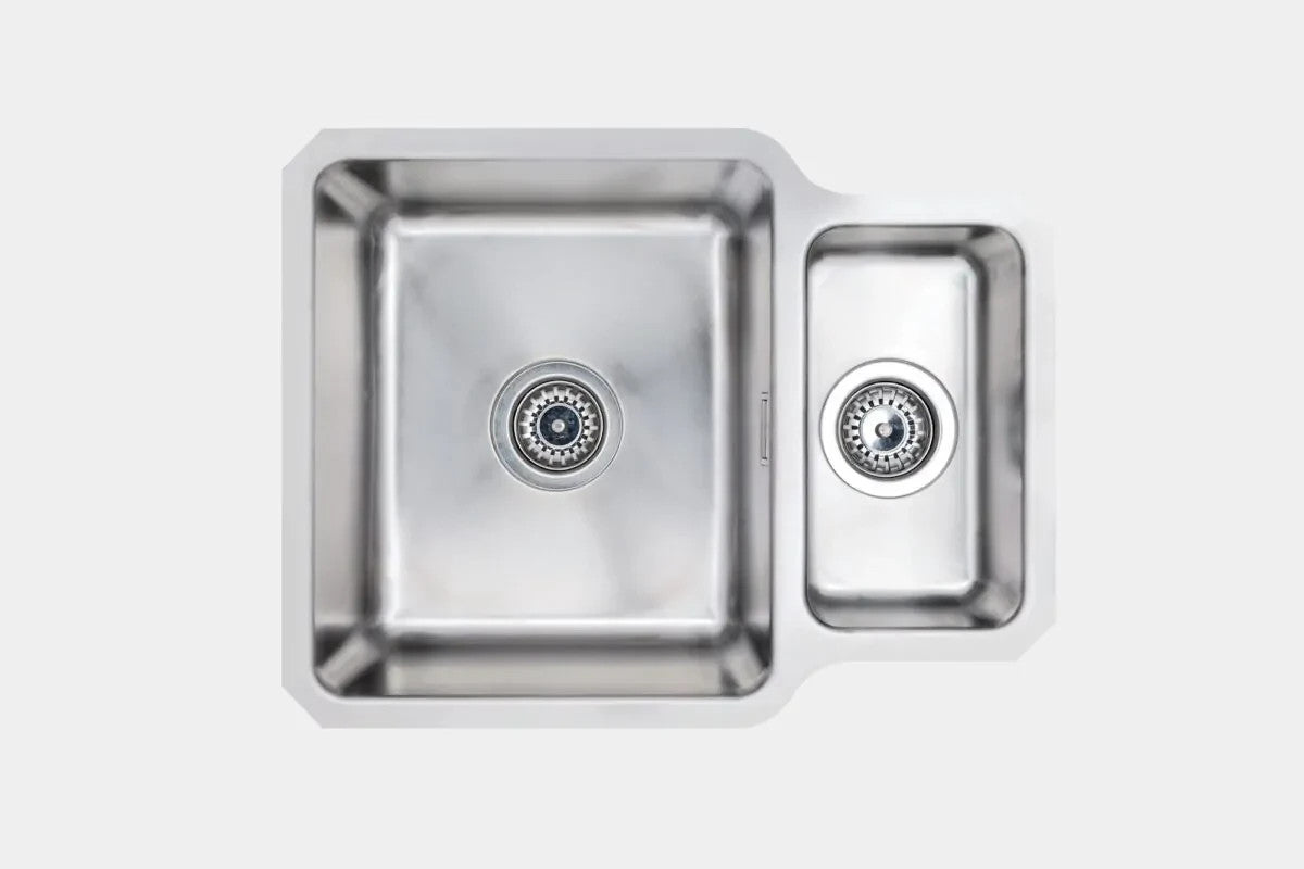NEW Stainless Steel Kitchen Sink 580×450mm 1.5 Bowl Reversible AX4323