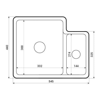 NEW Caple Ettra 150 Ceramic 1.5 Bowl Under mount Kitchen Sink Basin White BR4402