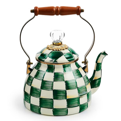 NEW Mackenzie-Childs EMERALD CHECK Items Enamel Finish IN STOCK Available Now