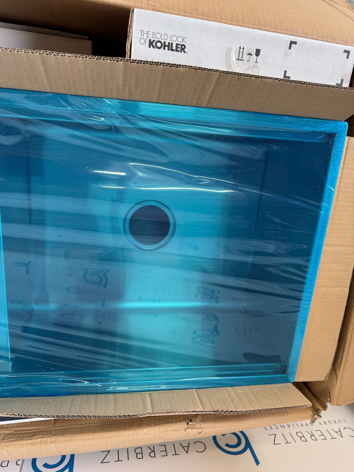 NEW KOHLER K-3760-NA Stages 33 Inch Stainless Kitchen Sink & Accessories BR4392