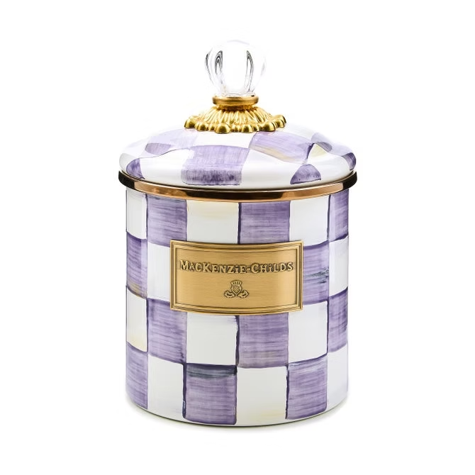 NEW Authentic Mackenzie Childs VIOLET CHECK Items tableware IN STOCK kettle