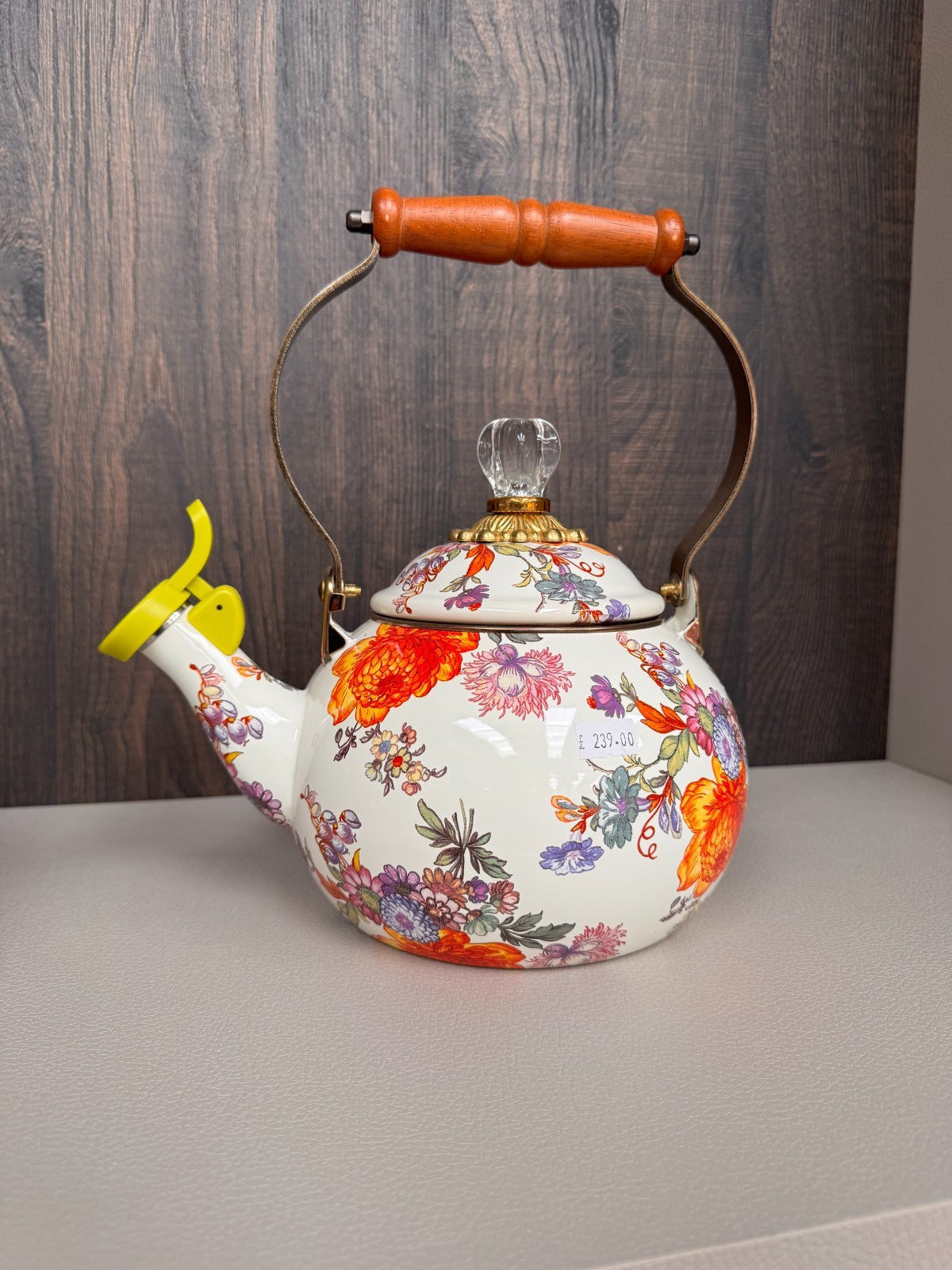 NEW Mackenzie-Childs Flower Market Whistling Stove Kettle Limited Edit IN STOCK