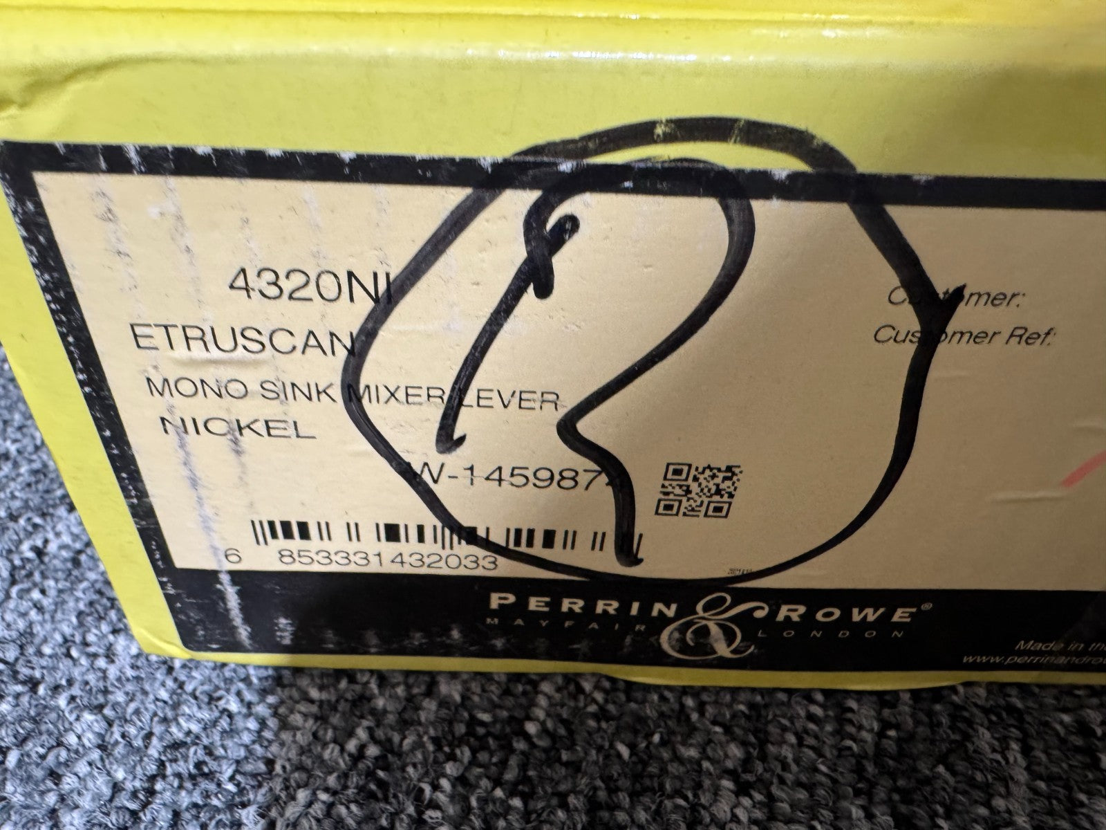 NEW Perrin & Rowe 4320NI Estruscan Kitchen mixer Lever Tap NICKEL BR4186