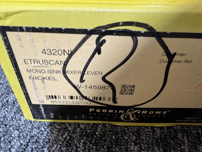 NEW Perrin & Rowe 4320NI Estruscan Kitchen mixer Lever Tap NICKEL BR4186