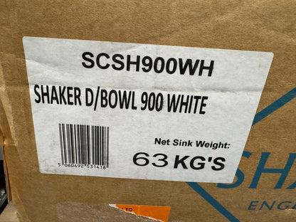 NEW Shaws Of Darwen SCSH900WH Double Basin Sink White BR4399 / BR4420
