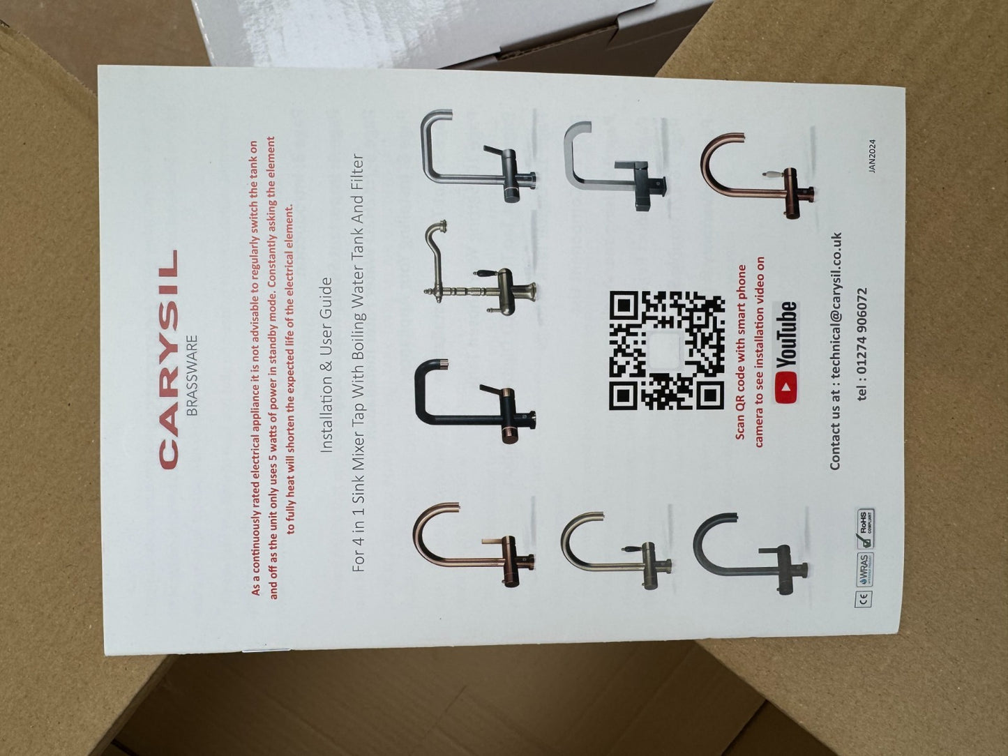 NEW Tap Factory Carysil Quilt Boiling Hot water Tap 4 n 1 digital AX4472