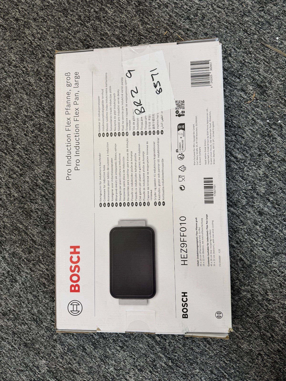 NEW Bosch HEZ9FF010 Pro Induction Large Flex Pan Dish BR4146