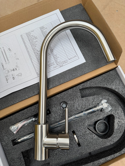 NEW Steel Single Lever round Mixer Carysil Victoria plumbing tap factory AX4565