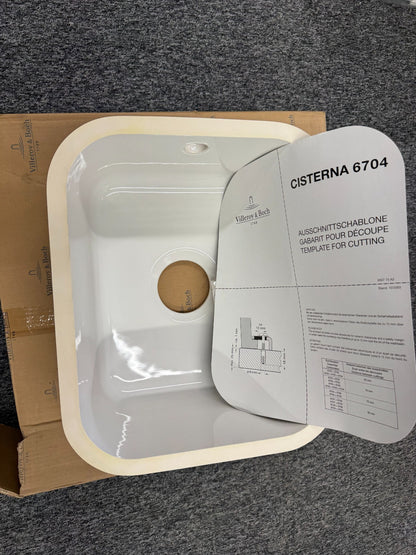 NEW Villeroy - Boch Cisterna 6704G001 White Ceramic Kitchen Sink Basin BR4242