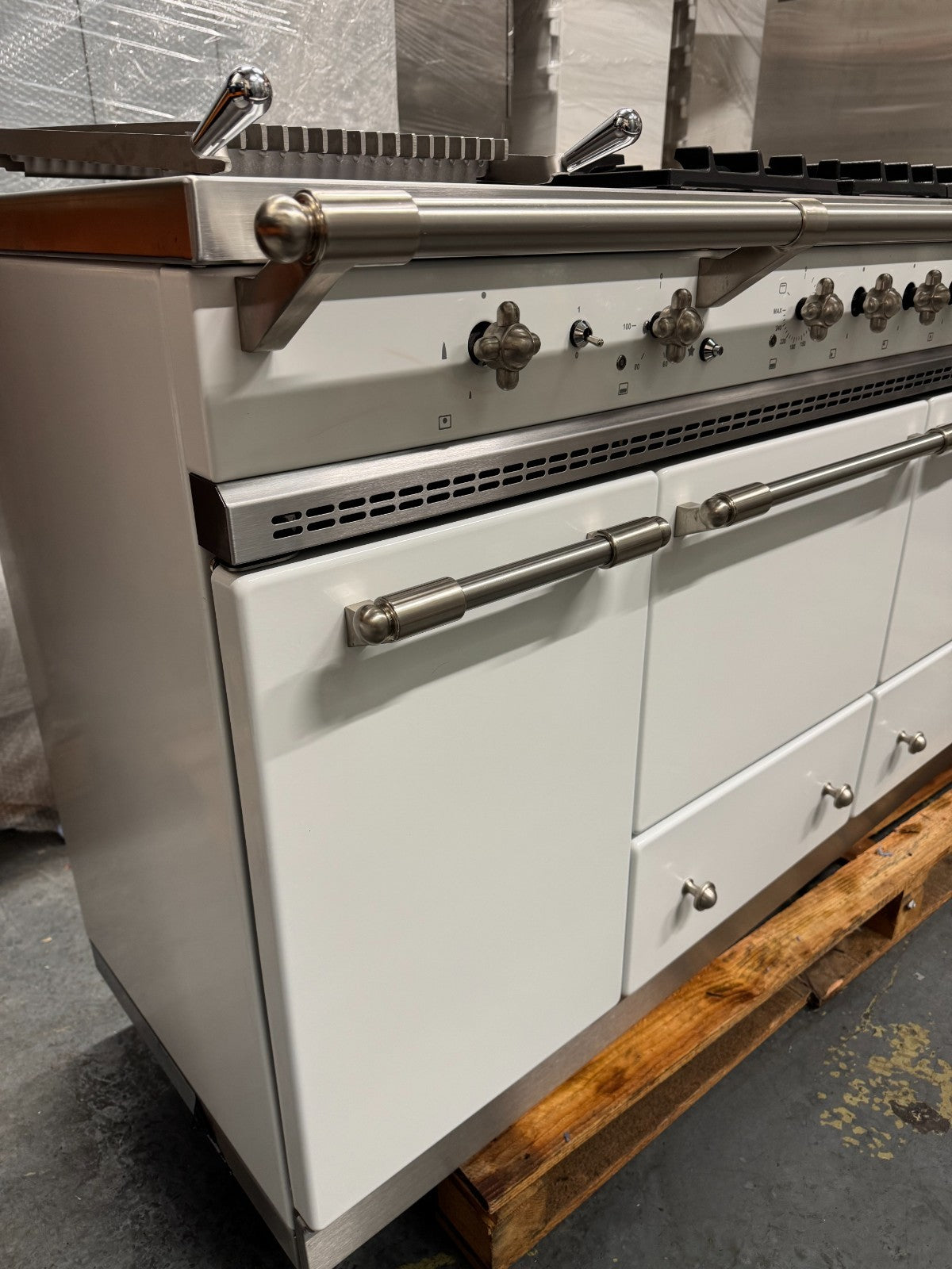 Lacanche Flavigny 1805mm Range Cooker Oven White & Stainless Steel BR4141
