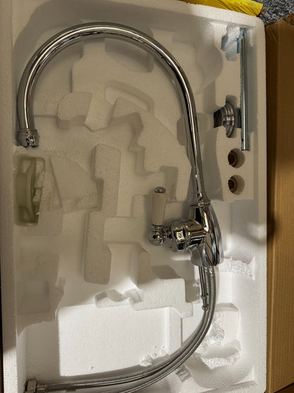 NEW Perrin & Rowe 4341CPWPC Parthian Lever Kitchen Mixer Tap Chrome BR4187