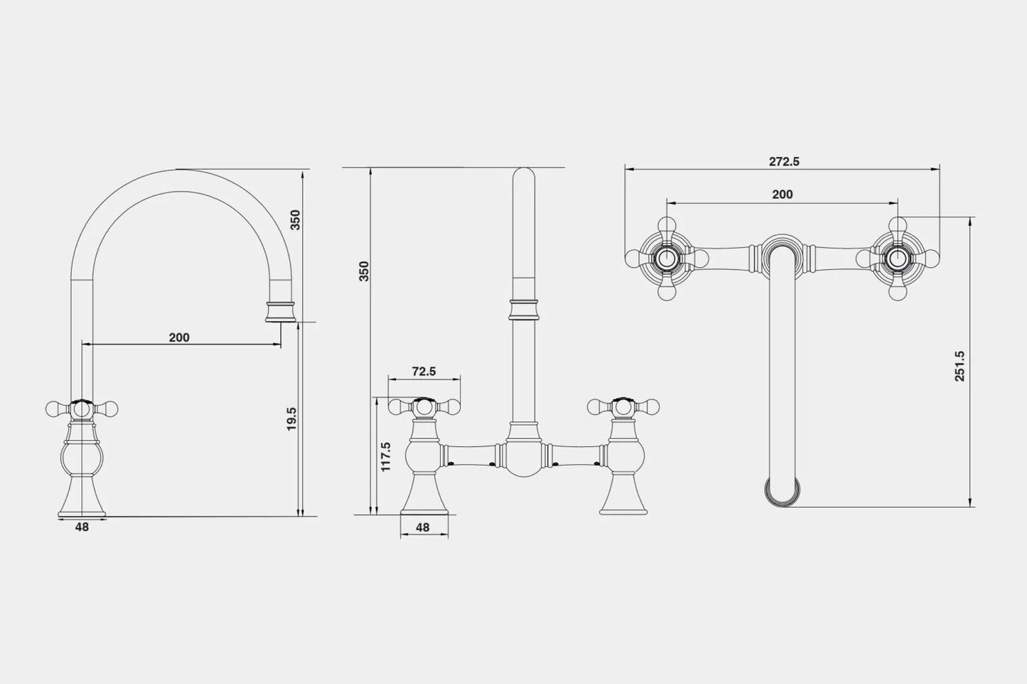 NEW Traditional Copper Kitchen Mixer tap Victoria plumbing tap factory AX4540