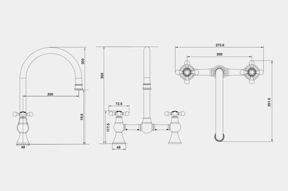NEW Traditional Copper Kitchen Mixer tap Victoria plumbing tap factory AX4540