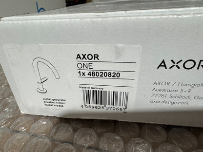 NEW AXOR Hansgrohe 48020820 One Basin mixer Tap & Waste Nickel BR900