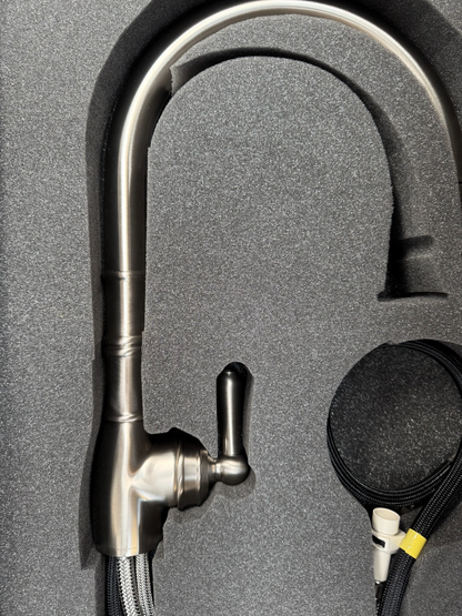 NEW Perrin & Rowe 4744PF Aquitane Provence Kitchen pull down tap PEWTER  AX4305