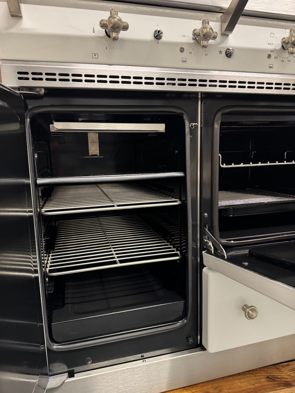 Lacanche Flavigny 1805mm Range Cooker Oven White & Stainless Steel BR4141