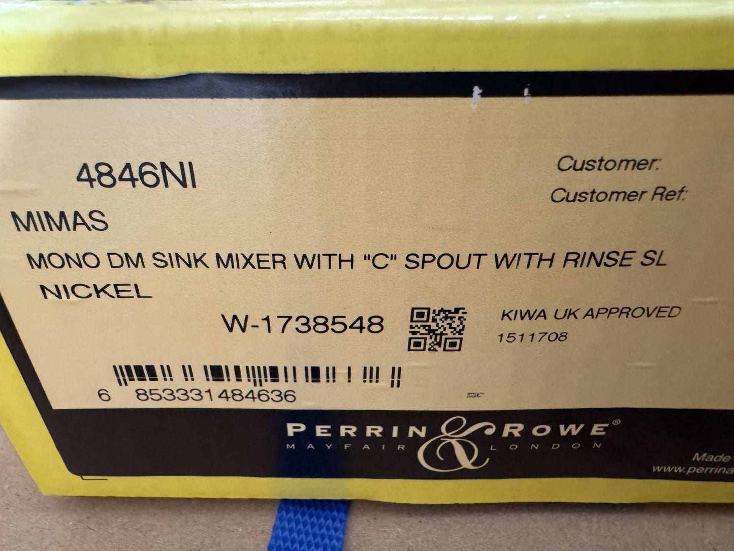 NEW Perrin & Rowe Mimas 4846NI Sink Mixer Tap & Rinse NICKEL BR4181