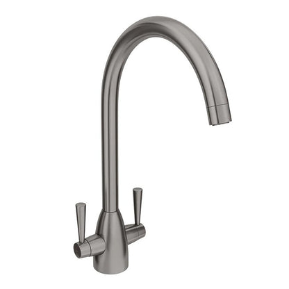 NEW Gunmetal Twin Lever round Mixer Carysil Victoria plumbing tap factory AX4572