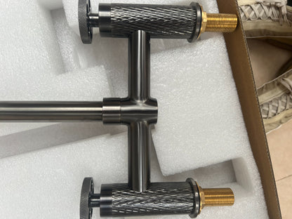 NEW GunMetal Quilt bridge Mixer tap Victoria plumbing tap factory AX4607