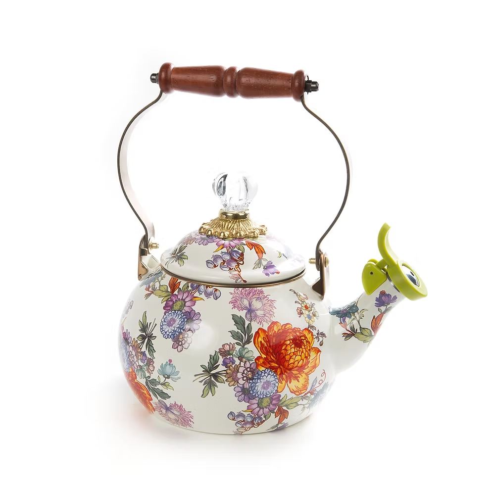 NEW Mackenzie-Childs Flower Market Whistling Stove Kettle Limited Edit IN STOCK