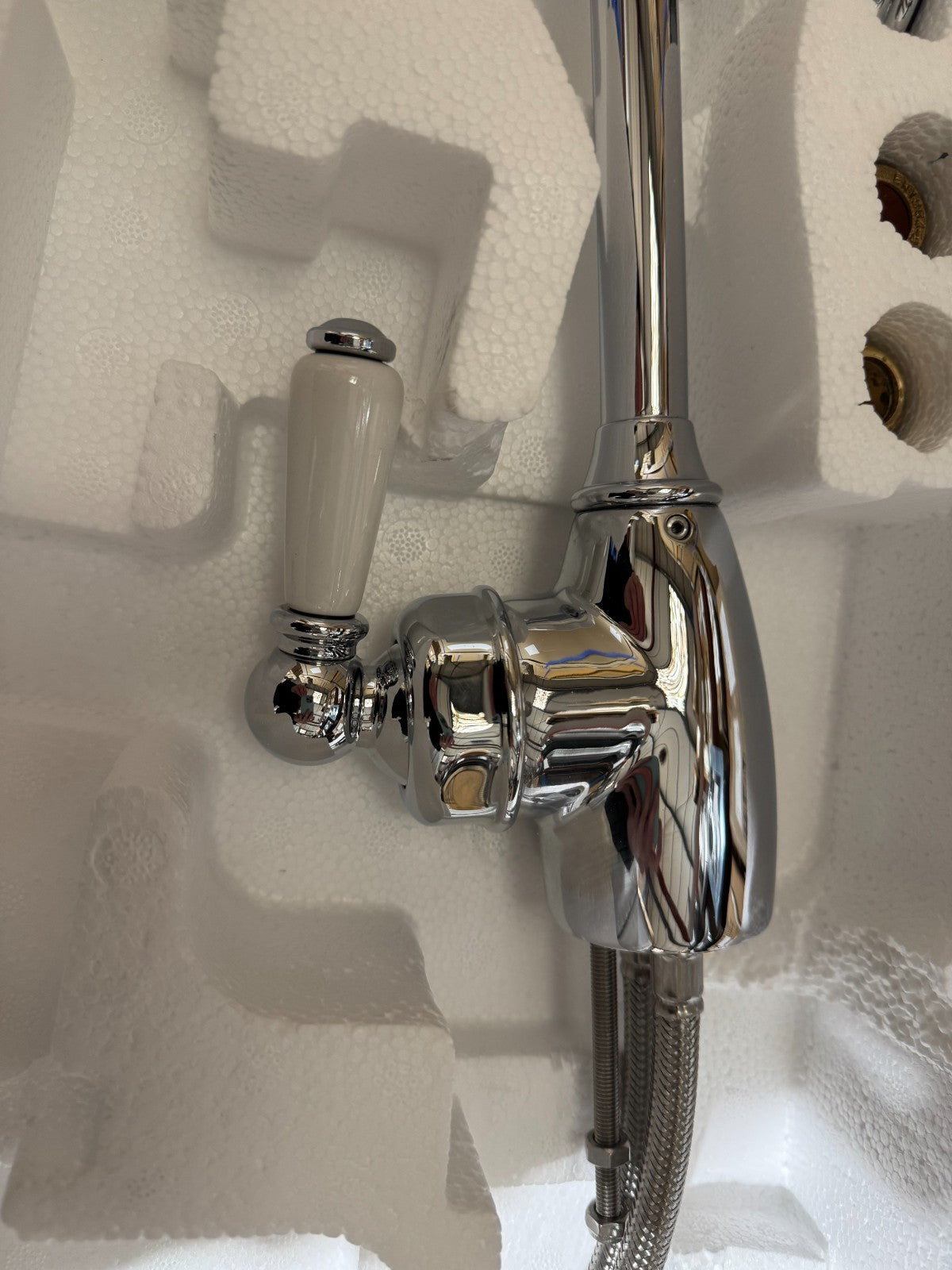 NEW Perrin & Rowe 4341CPWPC Parthian Lever Kitchen Mixer Tap Chrome BR4187