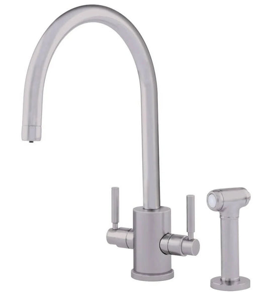 NEW Perrin & Rowe 4312PF Orbiq Kitchen Mixer Tap & Rinse PEWTER BR4188