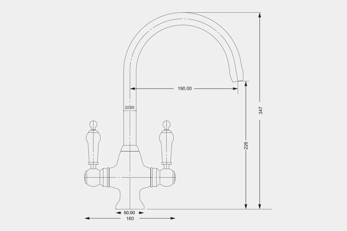 NEW Traditional CHROME Kitchen Mixer tap Victoria plumbing tap factory AX4539