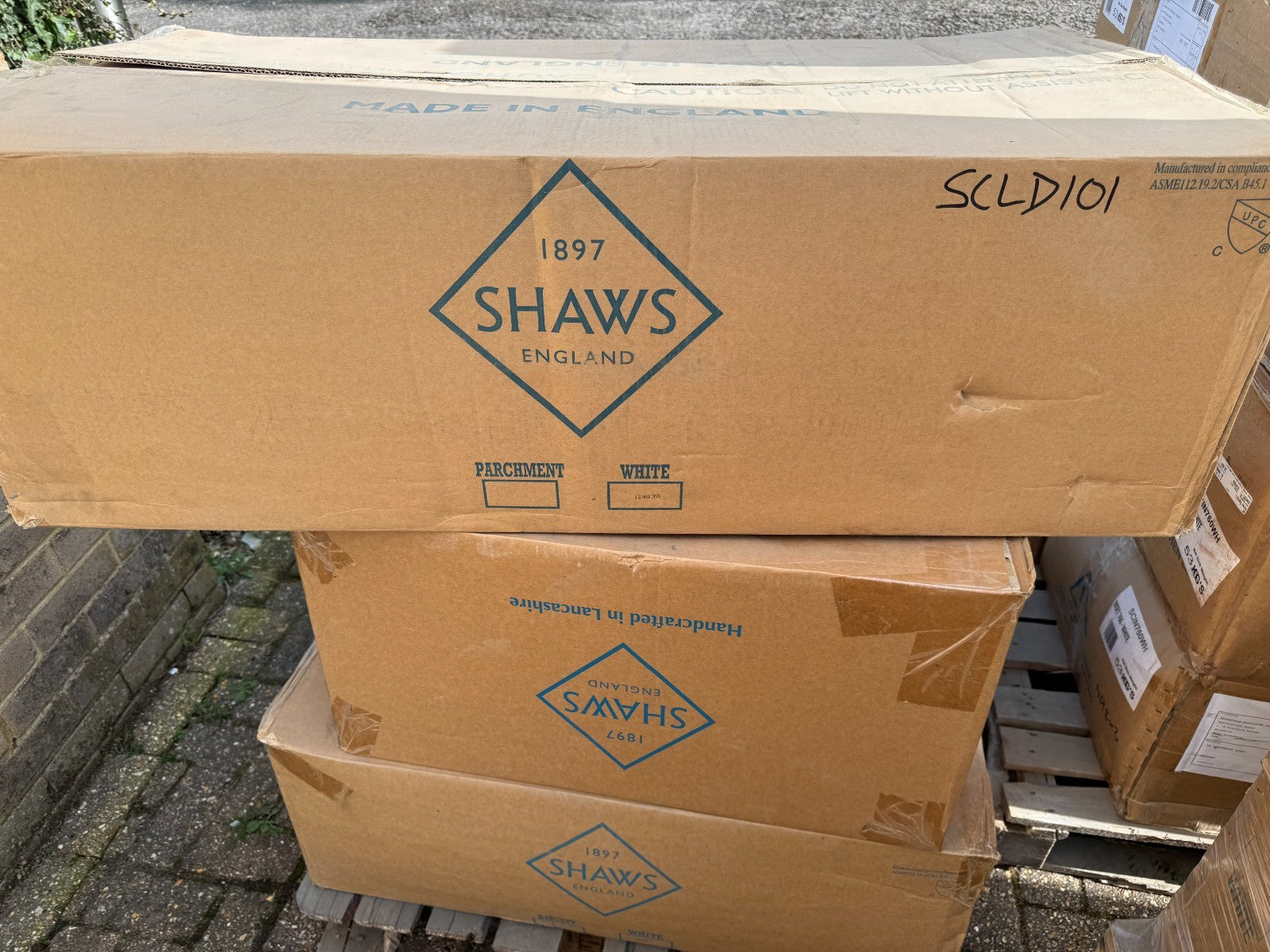 NEW Shaws Of Darwen SCLD101WH Double 1000 Belfast Kitchen Sink white BR4350
