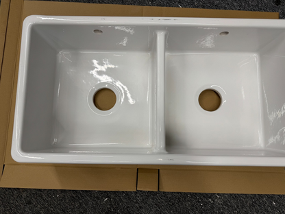 New Whitebirk Ceramic White Kitchen Sink Ribbleton Double basin BR4164