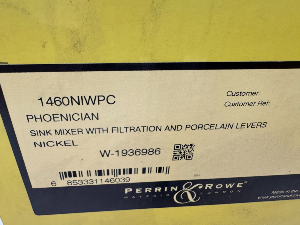 NEW Perrin & Rowe 1460NIWPC Phoenician Mixer lever Tap Filtration Nickel AX4450
