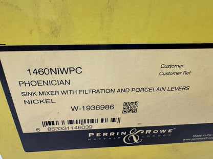 NEW Perrin & Rowe 1460NIWPC Phoenician Mixer lever Tap Filtration Nickel AX4450