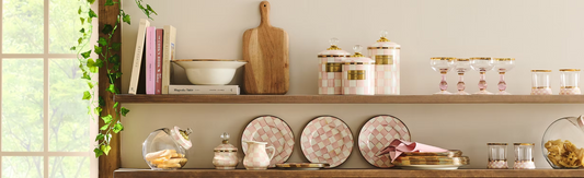 NEW Mackenzie-Childs ROSY CHECK Items Enamel Finish IN STOCK Available Now