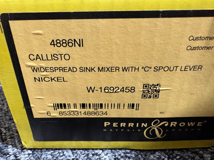 NEW Perrin & Rowe 4886NI Callisto Kitchen Mixer Tap Nickel 3 hole BR4178