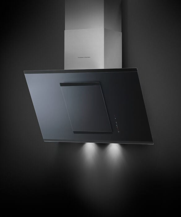 NEW Fisher & Paykel HT90GHB2 90 Black Wall Mounted Cooker Extractor hood BR4634