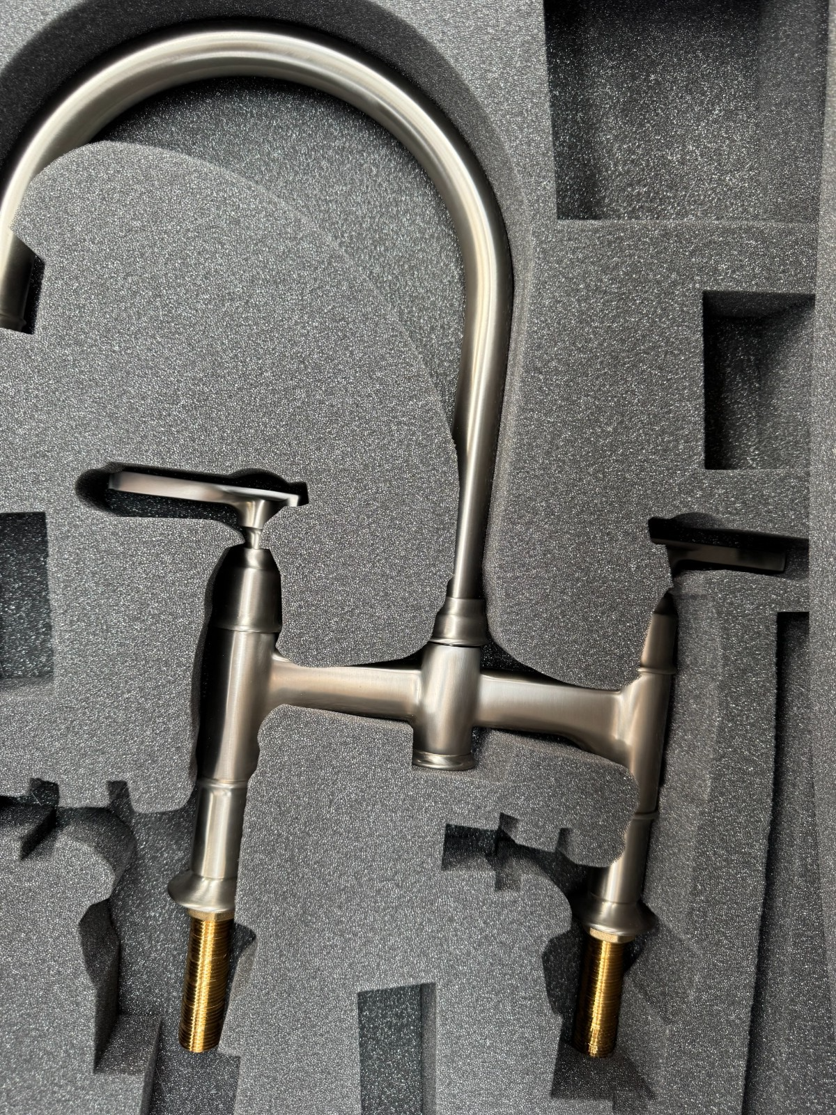 NEW Perrin & Rowe 4996PF Southbank Twin Lever Bridge Kitchen Mixer Tap AX4304