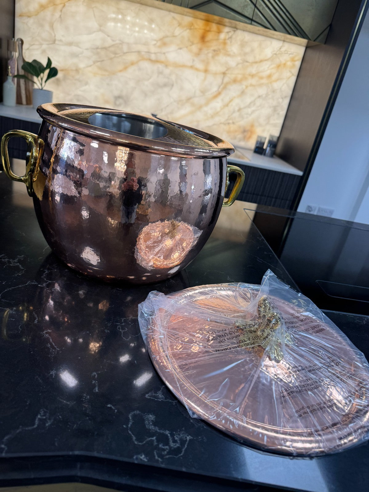 NEW Ruffoni 99276 Historia Decor Wine Cooler w/ Lid Mauviel Copper Pot BR4217
