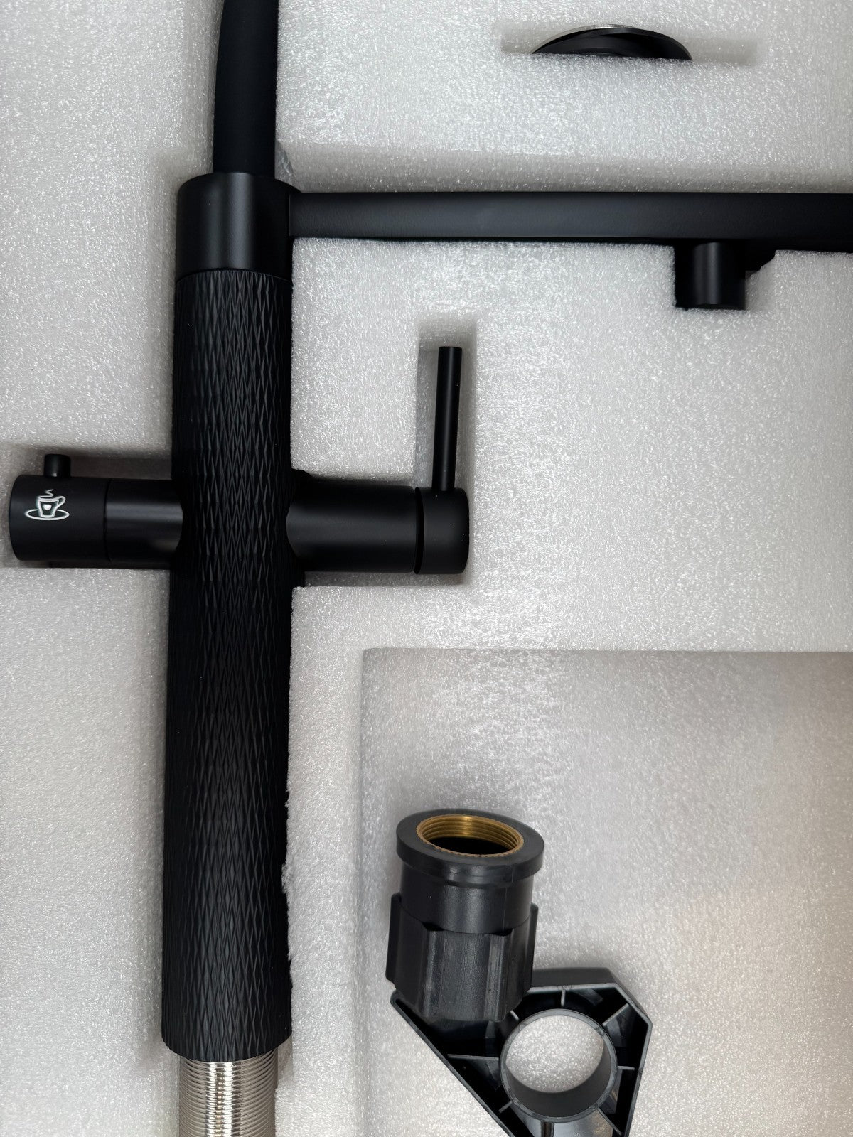 NEW Tap Factory Carysil Quilt Boiling Hot water Tap 4 n 1 twist AX4481 Black