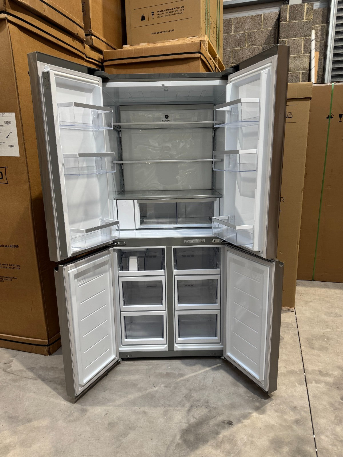 UNUSED Fisher & Paykel RF500QNUB1 Quad Door Fridge Freezer Freestanding BR4208