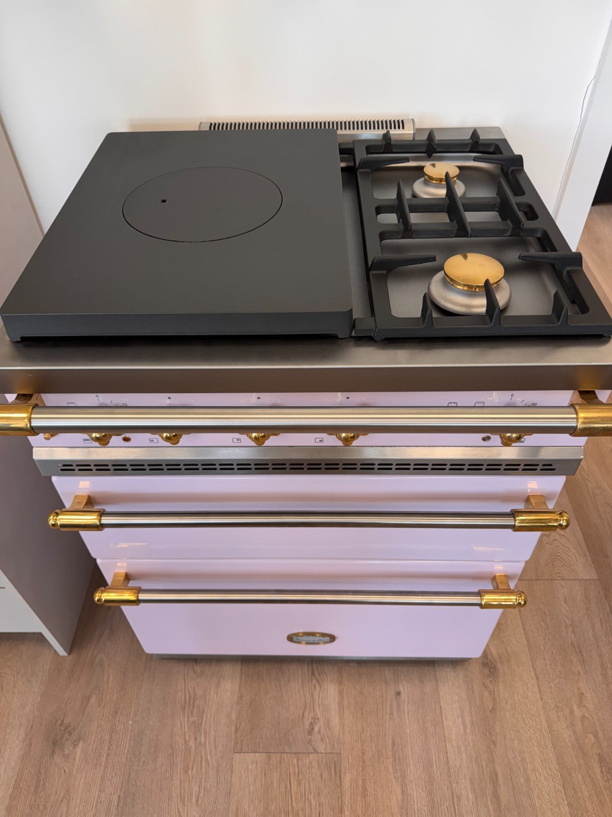 Ex Display Lacanche Range Cooker Oven 70cm Rully Pink & Brass UNUSED