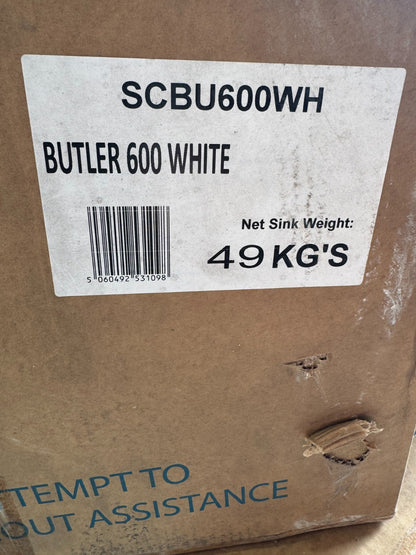 NEW Shaws Of Darwen SCBU600WH Butler Ceramic Butler Sink White BR4344