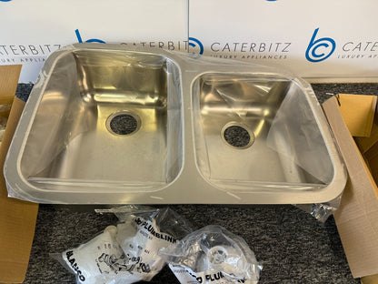 New UNUSED Blanco Supreme 735 - U Stainless Steel double basin bowl kitchen sink