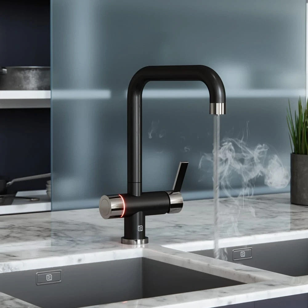 NEW Tap Factory Carysil Quilt Boiling Hot water Tap 4 n 1 twist AX4483 Black