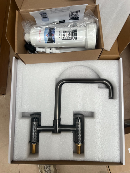 NEW GunMetal Quilt bridge Mixer tap Victoria plumbing tap factory AX4607